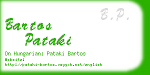 bartos pataki business card